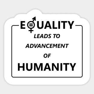 Equality Humanity Gender Equality Sticker